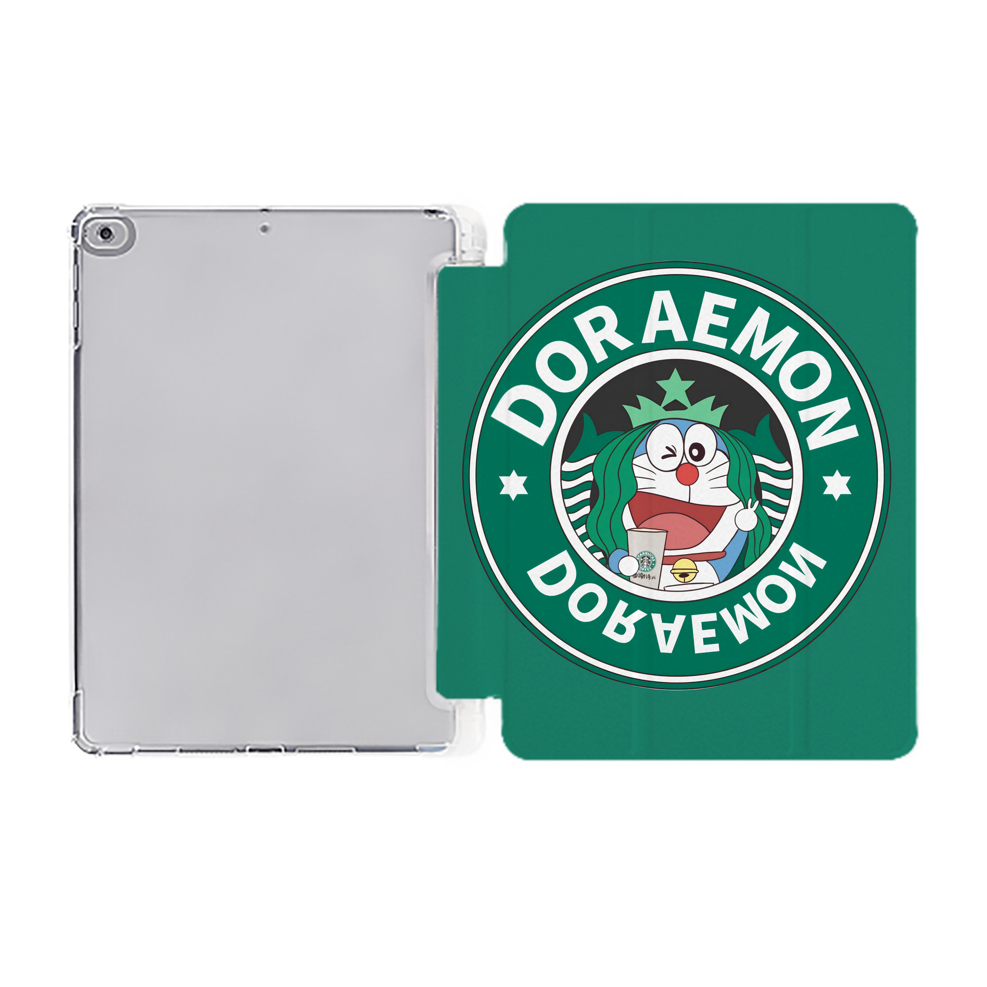 （画像用） ドラえもん Doraemon IPad ケース ペン収納付き 三つ折りスタンド PUレザー×シリコン 対応機種9.5/10.5/10.9インチ
